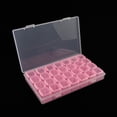 thumbnail image 5 of Gospire Small 28 Grids Box Clear Plastic Jewelry Craft Storage Container Painting Embroidery Diy Art Craft Accessory Organizer Case (Colorful),Pink Storage Case, 5 of 5