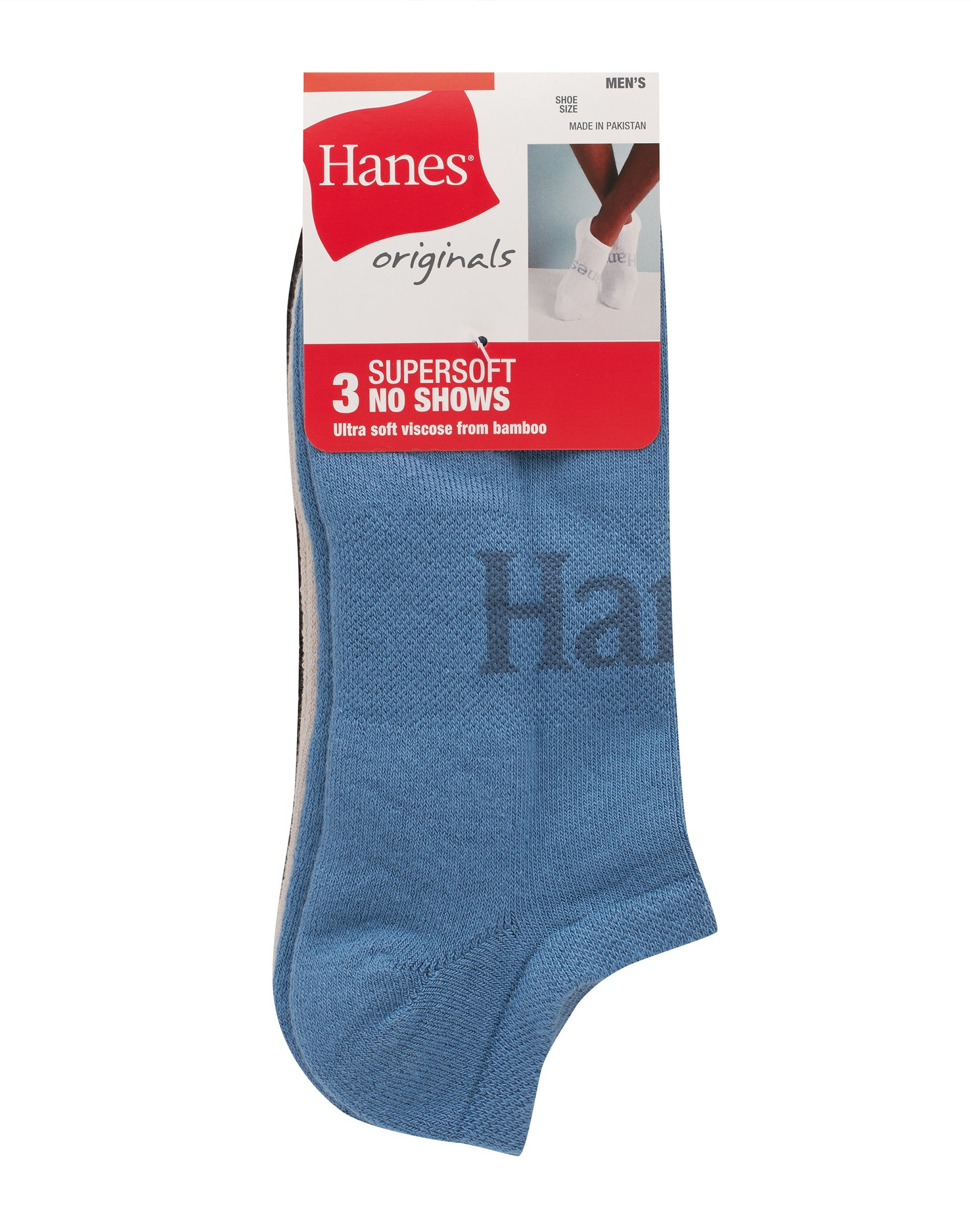 No-Show Socks Pack, 3 Pairs, Originals SuperSoft No-Show Socks for Men, Comfort Stretch