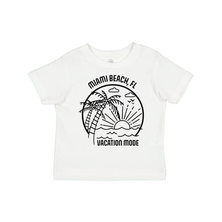

Inktastic Summer Vacation Mode Miami Beach Florida Gift Toddler Boy or Toddler Girl T-Shirt