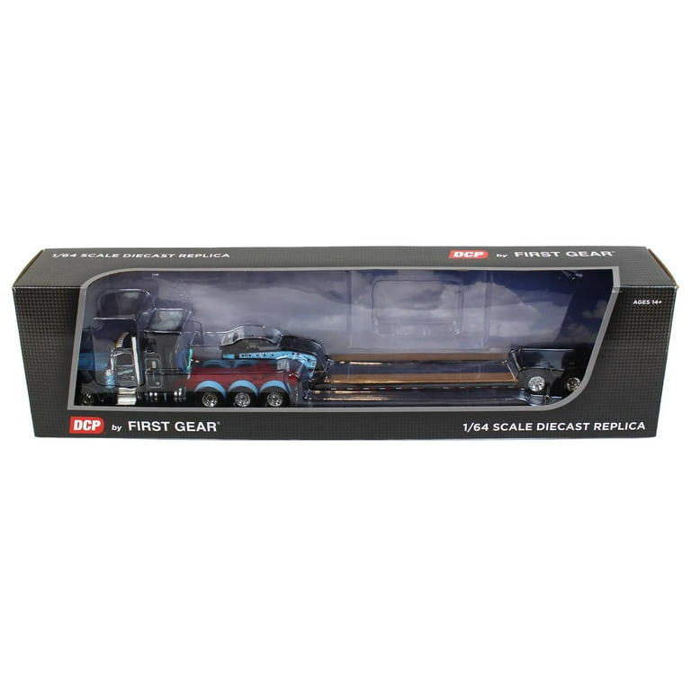 DCP 1/64 Diecast Peterbilt 389 Sleeper, Tri-Axle Lowboy DCP 1/64 Diecast Peterbilt 389 Sleeper, Tri-Axle Lowboy