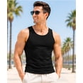 thumbnail image 5 of Gelante Men's Ribbed Cotton Tank Tops, 3-Pack, Sleeveless Undershirts, 5 of 6