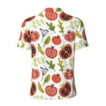 thumbnail image 4 of Rocae Tomatoes for Men's Short Sleeve Polo Shirt, Quick Drying Performance Moisture Wicking Sports Men's Golf Shirt X-Large, 4 of 9