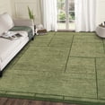 thumbnail image 5 of Memoryfield 10' x 13' Modern Geometric Area Rug, Low Pile Washable Non-Shedding Soft Rug, for Living Room Bedroom, Green, 5 of 10