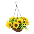 thumbnail image 1 of Artificial Flowers In Hanging Basket Fake Flower for Kitchen Home Garden, 1 of 6