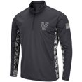 thumbnail image 2 of Men's Colosseum Charcoal Villanova Wildcats OHT Military Appreciation Digital Camo Lightweight Quarter-Zip Pullover, 2 of 4