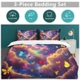 thumbnail image 3 of Dreamy Purple Butterfly Pattern (8)-1 Set Duvet Cover Bedding Set Duvet Cover Polyester Quilt Cover for Queen Size, 3 of 6