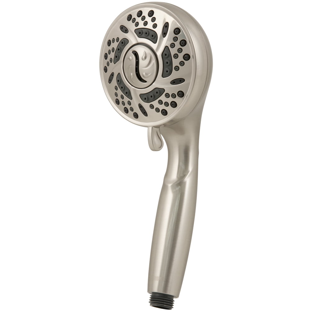 TurboSpin Waxman TurboSpin 6Spray HandHeld Shower Head, Brushed
