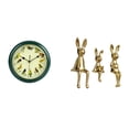 thumbnail image 1 of Reloj de pared,Reloj de pared decorativo con pájaros cantores,Reloj de pared de 10 pulgadas con sonido de pájaros musicales,Escultura de figura,Estatua sentada Figura Escultura Adorno, 1 of 8