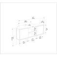 thumbnail image 7 of Lesson 47" Wide Corner TV Stand White & Black Marble Pattern, 7 of 7