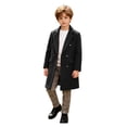 thumbnail image 3 of JFTTX Boys Trench Coat Notch Lapel Long Coats for Boys Fall Winter Warm Outerwear with Pockets Size 3-16Y, 3 of 5