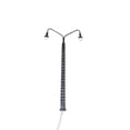 thumbnail image 1 of Injueey Modelo de lámpara de vía férrea, farola clásica a escala 1:87, diseño de construcción, luz LED de parque de cabezales, decoraciones Artesanía Negro (luz blanca), 1 of 6