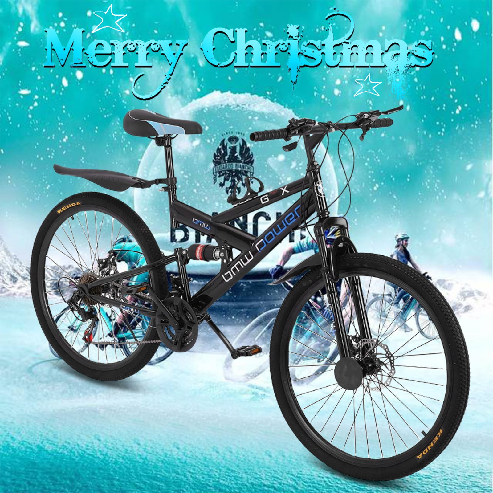 26in Carbon Steel Mountain Bike Shimanos21 Speed Bicycle Full Suspension MTB Bikes,Sporting Exercise Adult Teens Mountain Bike