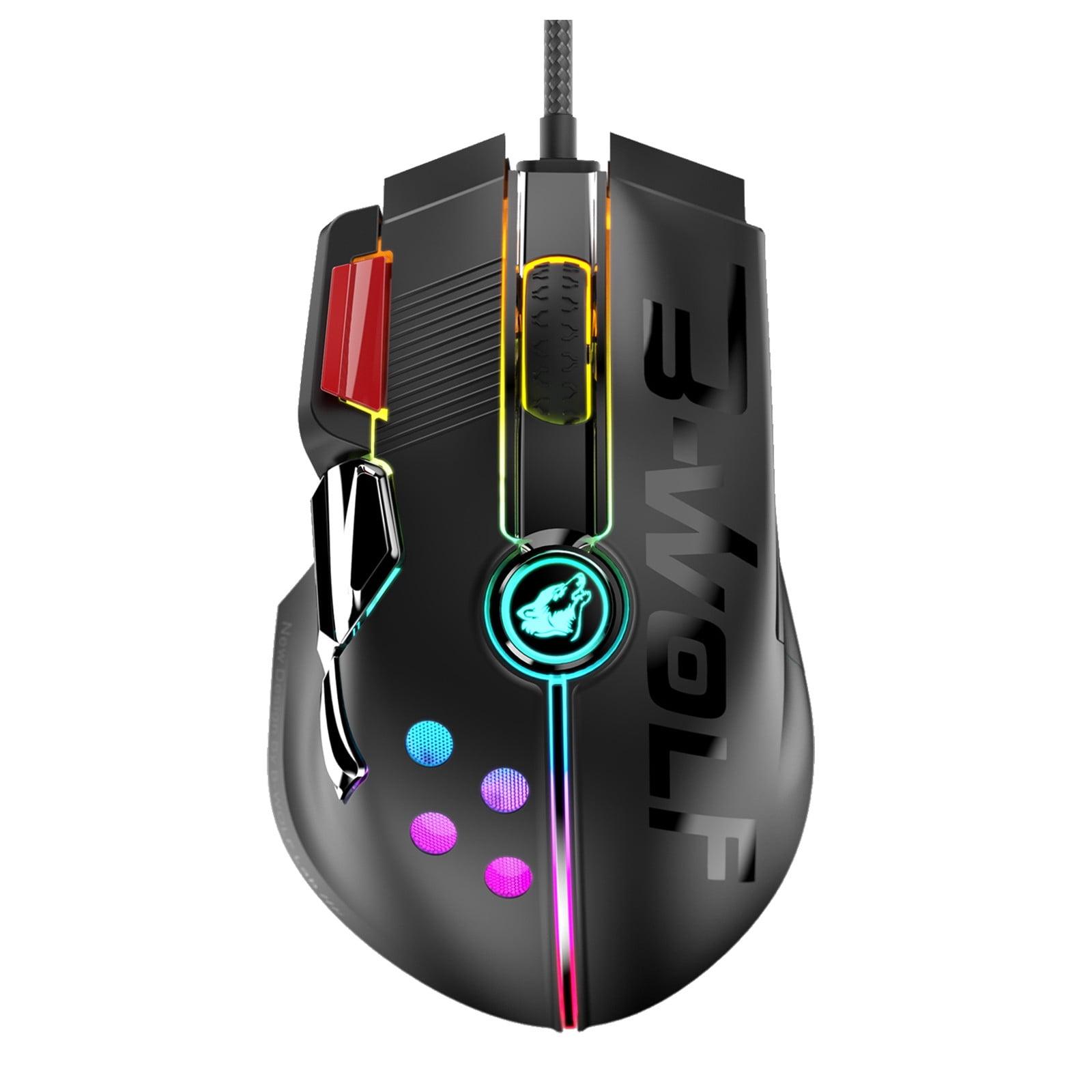 Flywake M2 11 Buttons Wired Gaming Mouse 6 Gears 12000 DPI Adjustable