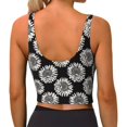 thumbnail image 2 of Yiaed White Sunflowers Print Ladies Waistcoat Women Sports Vest Vest Sports Women Sports Top Yoga Vest for women-Small, 2 of 8