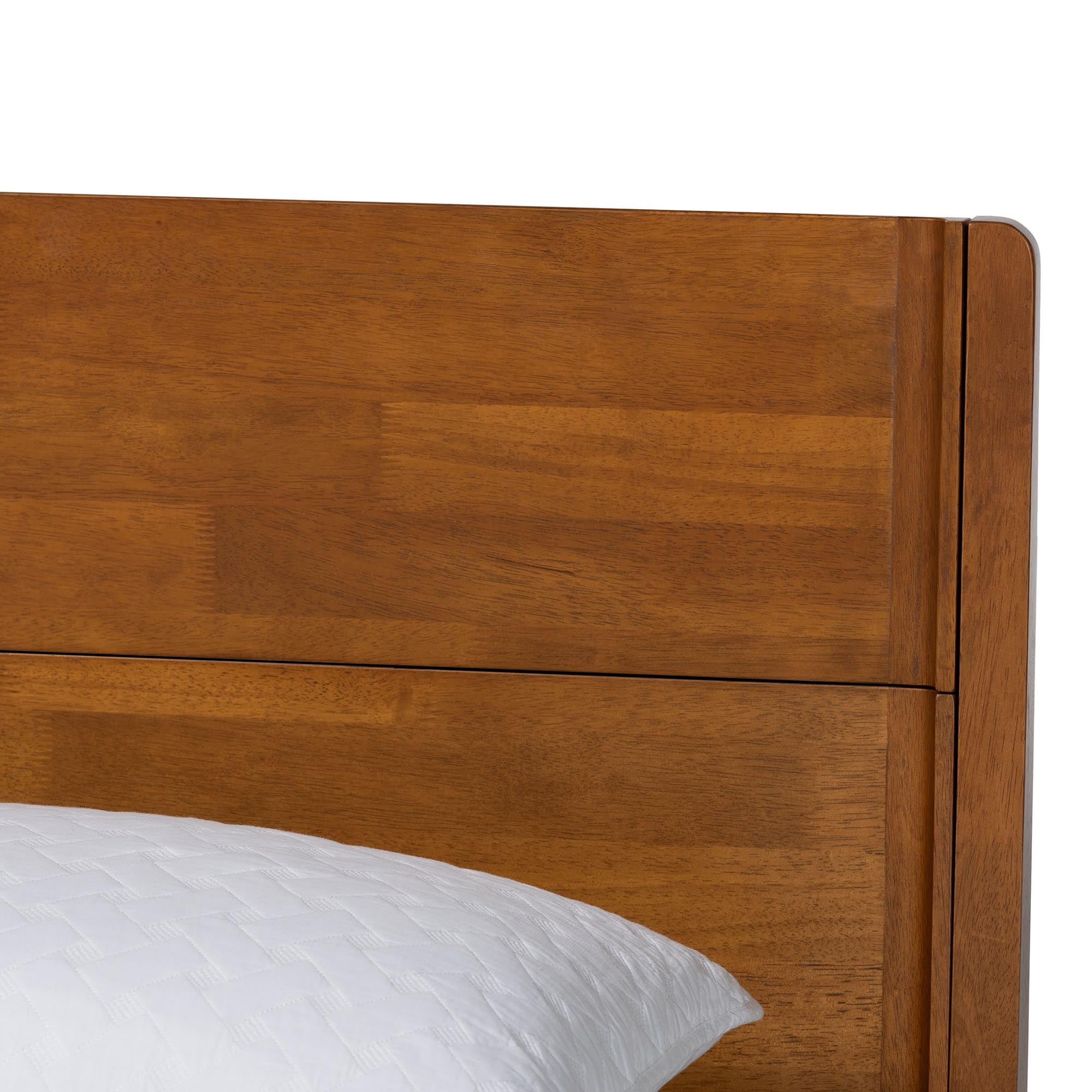 Baxton Studio Aldith Japandi Platform Bed, Queen, Walnut Brown
