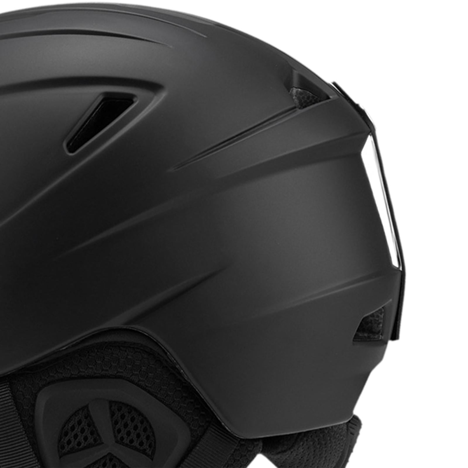 Miulika Ski Helmet Sports Helmet Protective Breathable Skateboard Helmet Headgear for Road Cycling Roller Skating Adults Children Men Black M
