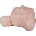 thumbnail image 4 of Klear Vu Shaggy Bed Rest Back Support Pillow - Large Reading Pillow, 30" x 21", Tea Rose, 4 of 5