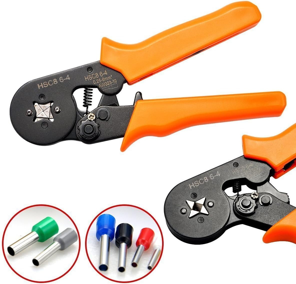 Crimping Pliers  Ferrule Crimping Tool with 1200PCS 0.25-10mm² Terminals Set for Ferrule AWG 24-8 Wire End Ferrule Connectors Can Be Used for Equipment Wiring Project