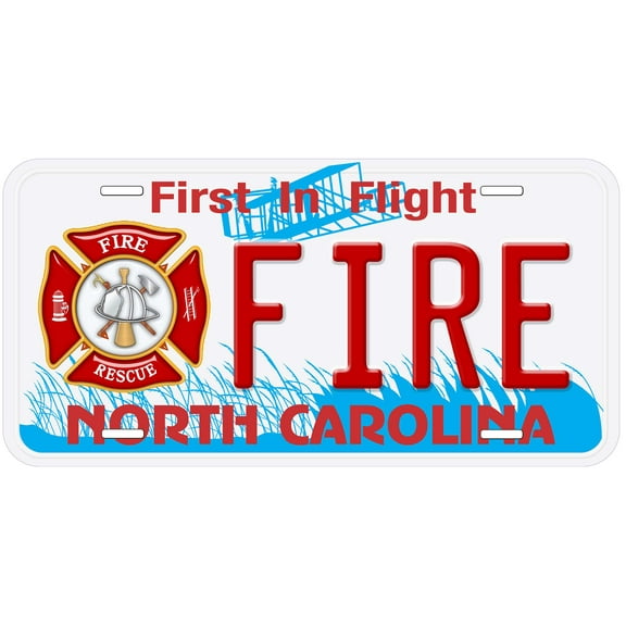 North Carolina Fire And Rescue Novelty Car Auto License Plate