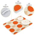 thumbnail image 3 of Yayeee Dish Drying Mat for Kitchen Counter 18"x24" Microfiber Absorbent Pad, Orange Geometric Circles, 3 of 7