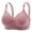 Pink, variant on Women's Plus Size Front-Closure Wireless Bra Underwire(Pink,46)