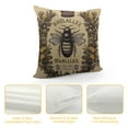 thumbnail image 4 of Nawypu  Black Queen Bee Pillow Cover  Crown Burlap Cushion Covers for Sofa Couch Home Decoration French Country CC742, 4 of 5