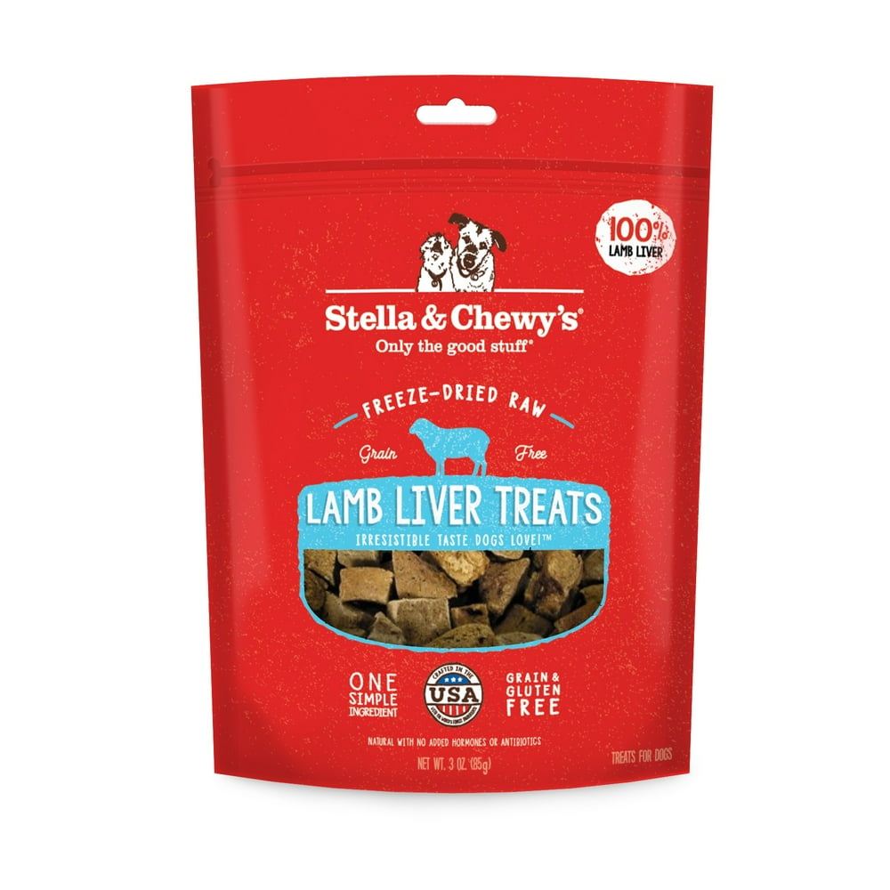 Stella & Chewy's Lamb Liver FreezeDried Raw Dog Treats, 3 oz