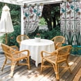 thumbnail image 2 of 1 Panel Outdoor Curtains for Patio Waterproof 54"x95" Green Butterfly Flower Weatherproof Privacy Outsides Curtains, Stained Glass Dragonfly Floral Plant Grommet Thermal Drapes for Cabana Porch, 2 of 8