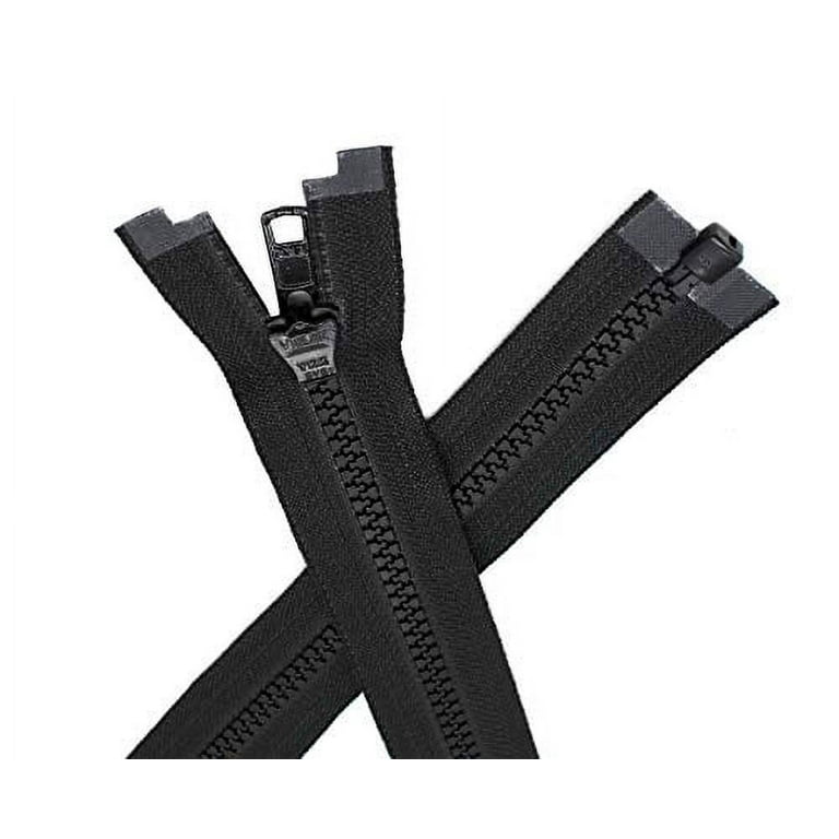 Zipperstop Distributor YKK #Zipper Repair Kit Solution, YKK #5 Molded Reversible Fancy Vislon Slider Made in Usa-3 Pulls per Pack (Black)