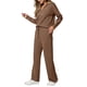 thumbnail image 2 of Conjuntos de Dos Piezas para Mujer, Moda de Otoño 2025, Pantalones Anchos, Conjunto de Estar por Casa, para Viajes y Vacaciones. Marrón M, 2 of 9