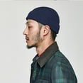 thumbnail image 3 of Noyal Mens Mini Short Fisherman Beanie Hat Winter Ribbed Docker Warm Knitted Skull Cap, 3 of 5
