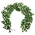 thumbnail image 1 of 2PCS Home Wedding Decoration Artificial Leaf Rattan Silk Leaves Garland Spring Green Plastics 200CM Simulation Fake Plant, 1 of 5