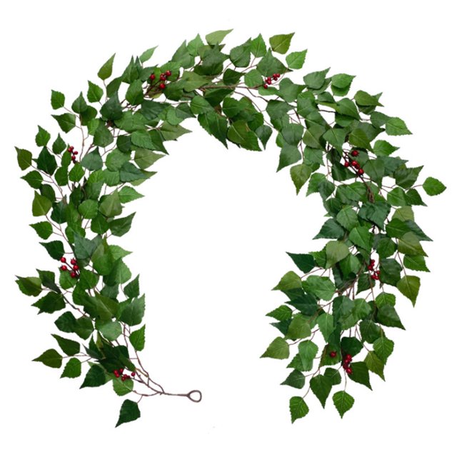 2PCS Home Wedding Decoration Artificial Leaf Rattan Silk Leaves Garland Spring Green Plastics 200CM Simulation Fake Plant