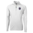 thumbnail image 2 of Men's-Cutter & Buck  White New England Revolution Adapt Eco Knit Stretch Recycled Raglan Quarter-Zip Pullover Top, 2 of 3