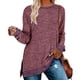 thumbnail image 1 of Women Comfortable Blouse, Round Neck Long Sleeve Blouse Soft For Shopping For Female For Travel ANGGREK Otros, 1 of 6