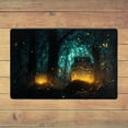 thumbnail image 3 of Bathroom Rug Non-Slip Mat, Super Soft Absorbent Bath Mat - Dream Forest Flannel Non-Slip Floor Mat, 36"x24", 3 of 8