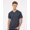 Heather Navy, variant on Tultex - Unisex Poly-Rich V-Neck T-Shirt - 207