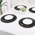 thumbnail image 6 of Unique Bargains Rustic Tassel Place Mats Set of 6 for Dining Table Decor Black 15x15in, 6 of 6