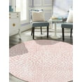 thumbnail image 3 of Unique Loom Kamala Washable Collection Area Rug - Animal print (5' 3" Round Rose Pink/Ivory), 3 of 9