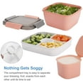 thumbnail image 2 of Salad Lunch Containers To Go, Salad Bowls with 3 Compartments, Salad Tupperware for Salad Toppings, 2 of 5