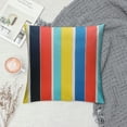 thumbnail image 2 of PHYHOO Short Plush Pillow Covers Colorful Stripe Square Pillow Case for Bedroom, Sofa, Car Decoration Both Sides, 2 of 5