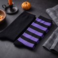 thumbnail image 2 of Garbnen Womens Thigh High Stockings Striped Over the Knee Socks Comfortable Lightweight Hosiery for Halloween and Daily Wear, 2 of 5