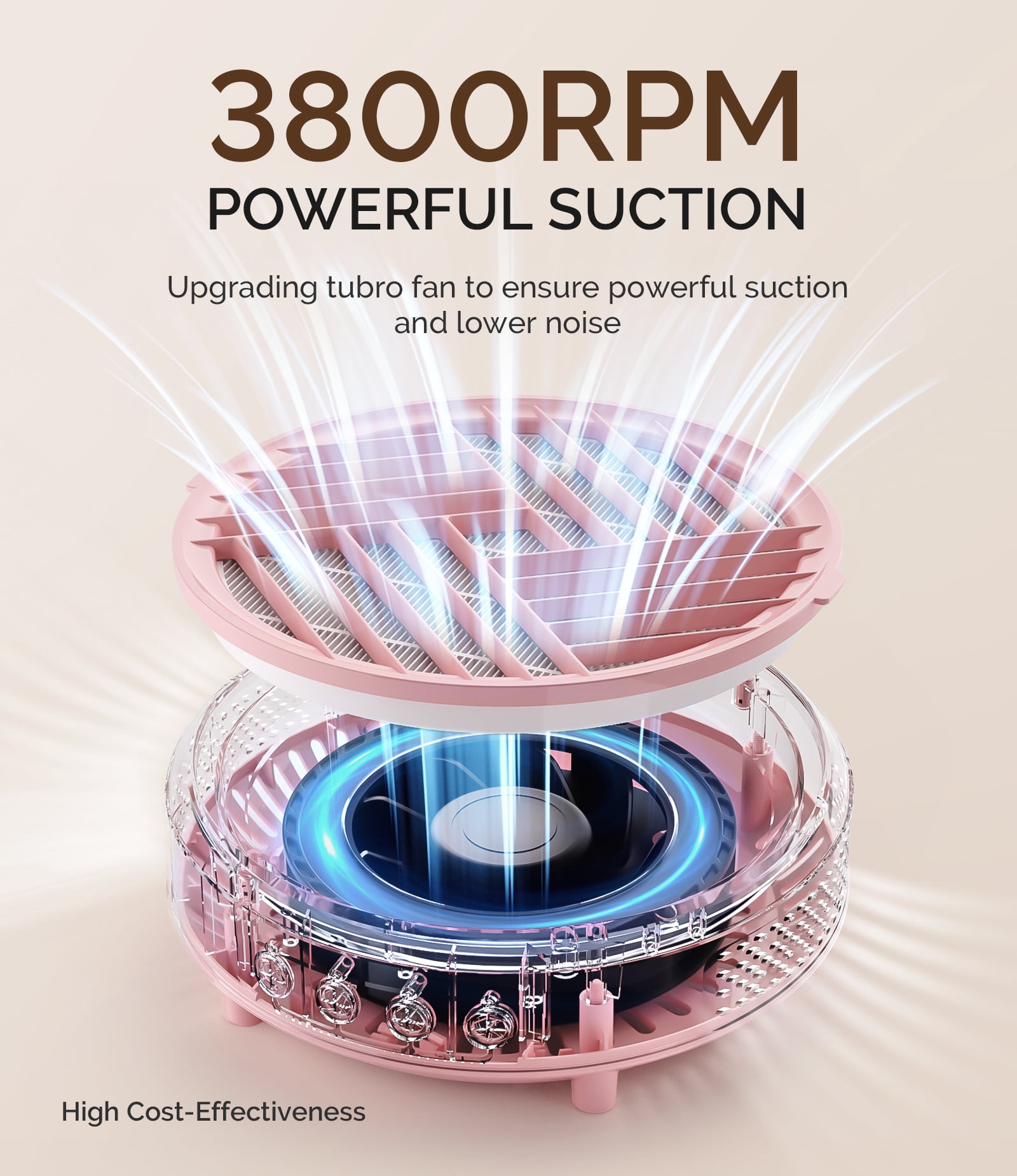 MelodySusie HPro Nail Dust Collector,Compact Vacuum Fan with Reusable Filter, Powerful Dust Suction Machine for Acrylic Nail Polishing, Salon & Home