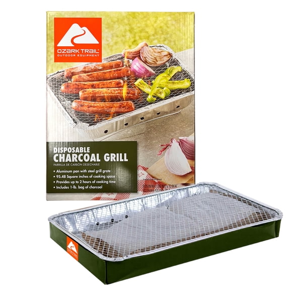 Ozark Trail Disposable Instant Charcoal Grill, 1 lb. Charcoal Content