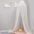 thumbnail image 2 of Mosquitera infantil con forma de cúpula, tienda de campaña, dosel para cama, mosquitera, ropa de cama con encaje redondo, casa de juegos para bebés, niños y niñas, color rosa, 2 of 5
