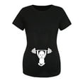 thumbnail image 4 of Youmylove Women Maternity Short Sleeve Crew Neck Cute Funny Graphic Ruched Sides T-Shirt Tee Shirts Tops Pregnancy Tunic Blouse Comfy, 4 of 4