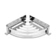 thumbnail image 1 of Rincón de baño estante triangular inodoro rack organizador drenaje espacio ahorro punzonado / punking baño con perchas mate plata Inevent HA011416-02B, 1 of 6