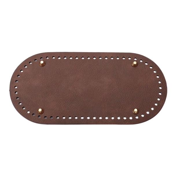 Bolso de Ganchillo de Cuero PU, Monedero con Fondo de Uñas, Fabricación de Bolsos con Agujeros, Almohadilla para Tejer, Bolso de Hombro, Accesorios, M 12cmx25cm Hugo parte inferior del bolso de ganchillo
