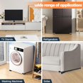 thumbnail image 2 of Rouleaux pour Appareils de Mobilier Robustes, Rouleaux d'Appareils Extensibles avec Frein, Base Mobile pour Laveuse pour Réfrigérateurs, D, 2 of 7