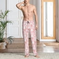 thumbnail image 2 of Pofeuu Cute Rabbit Carrot Print Men's Pajama Pants, Soft Lounge Pajama Pants with big pockets for Men Plaid Pj Bottoms-Small, 2 of 6